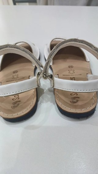 Sandalias Menorquinas Niña Talla 34 Blancas