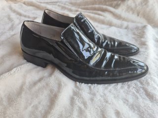 Zapatos charol piel novio T.40