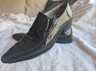 Zapatos charol piel novio T.40
