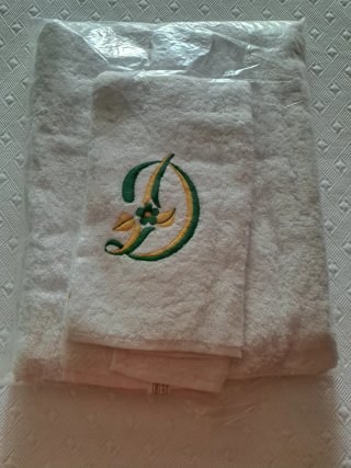 Set Asciugamani Ricamati Nuovi