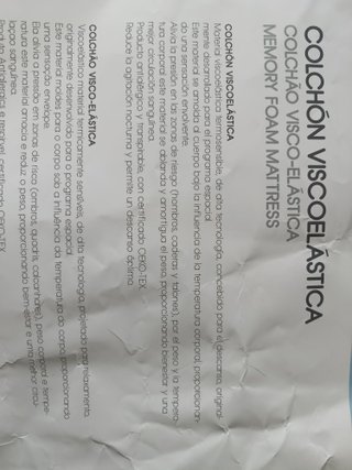 Colchón cuna viscoelástico
