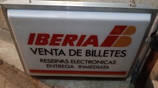 Rotulo Luminoso Iberia Venta de Billetes