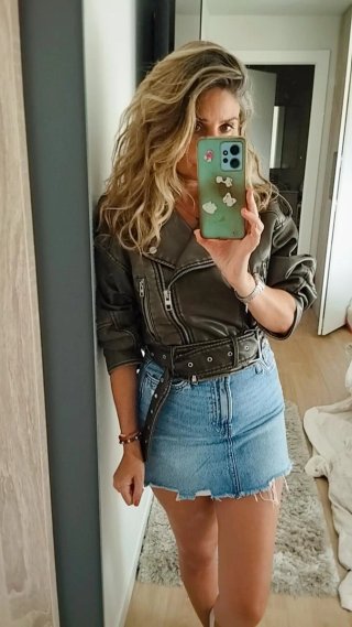 Chaqueta Biker Oversize Zara Negra