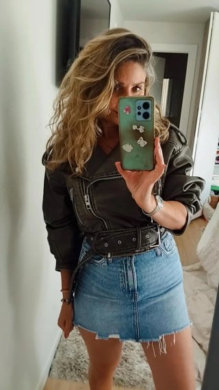 Chaqueta Biker Oversize Zara Negra