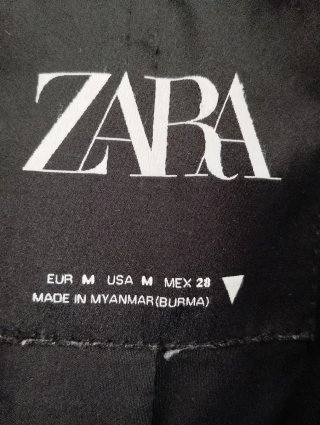 Chaqueta Biker Oversize Zara Negra