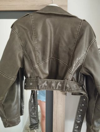 Chaqueta Biker Oversize Zara Negra
