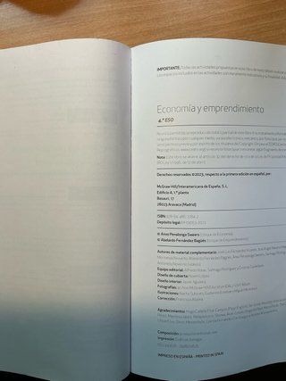 Economía y emprendimiento 4o ESO