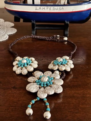 Collana artigianale fiore siciliano