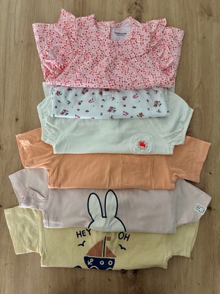 Lote 6 camisetas verano niña 2 años
