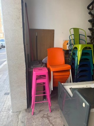 Taburetes Altos Rosas (2 unidades)