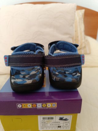 Sandalias Pablosky niño camuflaje azul