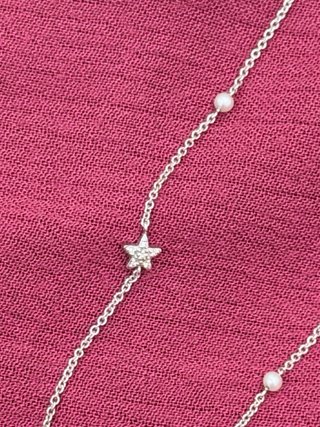 Collar Tous Oro Blanco Perlas y Brillantes