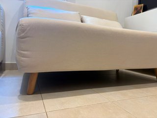 Sofá Cama 2 Plazas Plegable Beige