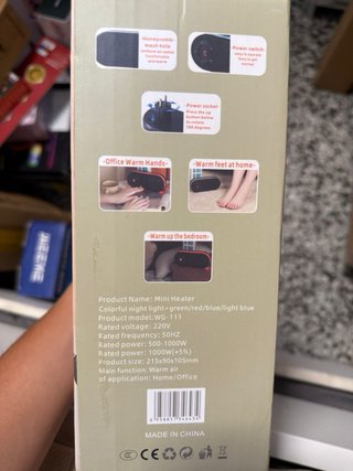 Calefactor de enchufe 1000W