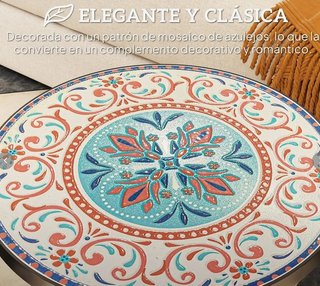 Mesa plegable redonda jardín