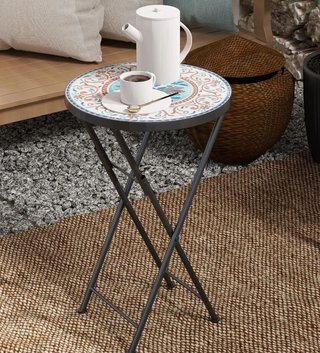Mesa plegable redonda jardín