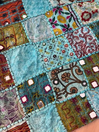 Funda Almohada / Cojín Boho Patchwork