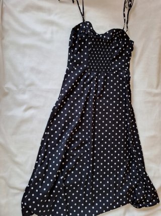 Vestido Shein lunares negro y blanco