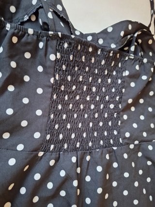 Vestido Shein lunares negro y blanco