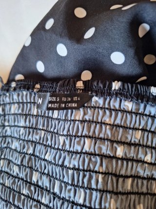 Vestido Shein lunares negro y blanco