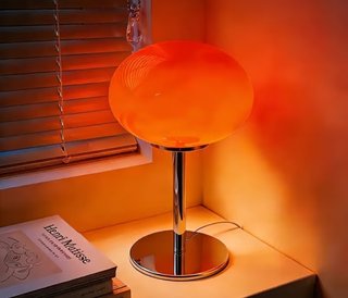 Lámpara led retro forma de nube cristal naranja