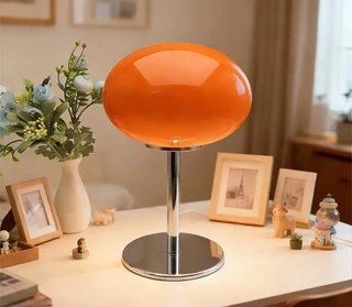 Lámpara led retro forma de nube cristal naranja
