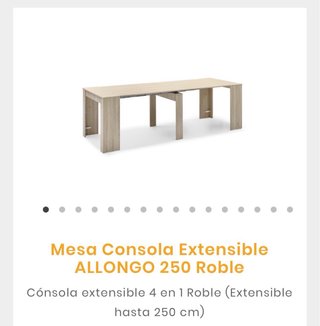 Cónsola extensible 4 en 1 Roble (Hasta 250cm)