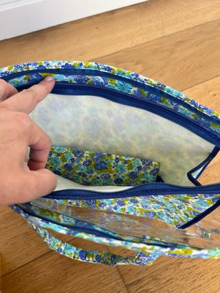 Set 3 Neceser Floral Azul Nuevo