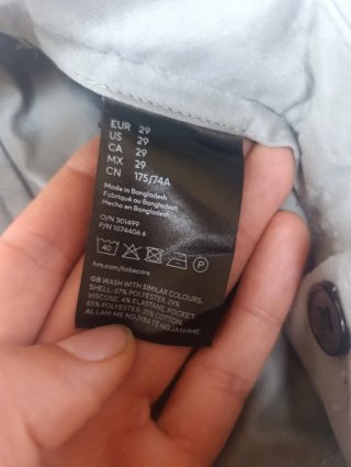 Pantalón de vestir H&M cuadros gris hombre
