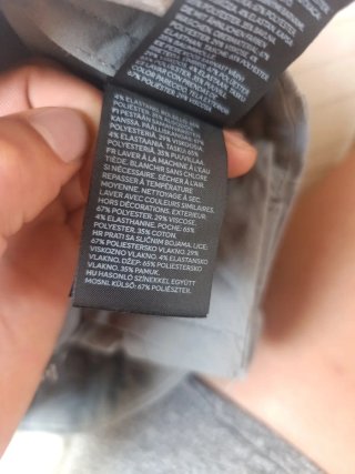Pantalón de vestir H&M cuadros gris hombre