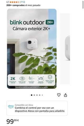 Blink Outdoor 2K+ 1 Cámara + Módulo Sync- Blanco