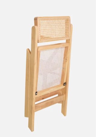 Silla madera y ratán