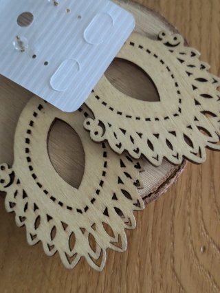 Pendientes colgantes madera diseño étnico