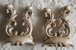 2 candelabros/portavelas de Alcobaça