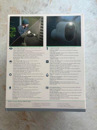 Arlo Pro 3 Cámara Seguridad 2K QHD.