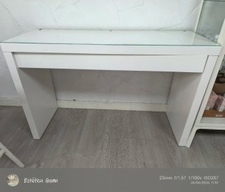 Tocador Blanco con Cristal Ikea