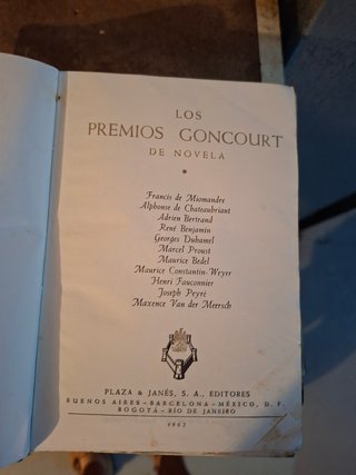 Colección Premios Goncourt 1903 ,edicion Plaza&J