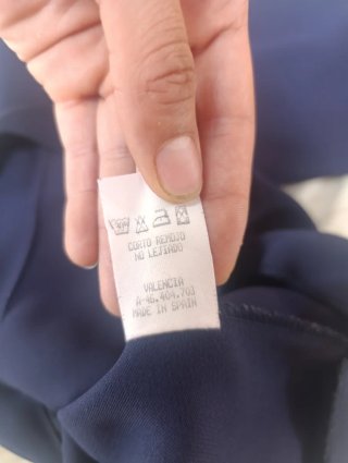 Pantalón ancho azul mujer