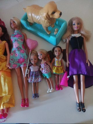 Lote de Barbies y accesorios