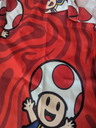 Camisa Hawaiana Toad Mario Bross
