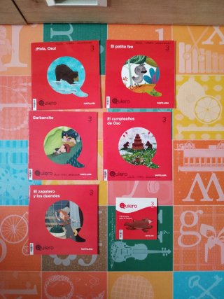 5 libros de lectura Quiero 3+ disco