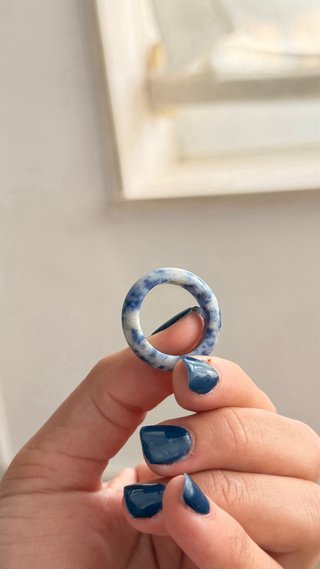 Anillo Jaspe Azul Natural