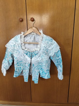 Traje Fallera Niña Azul y Plata