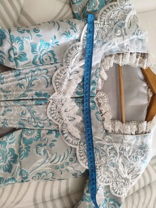 Traje Fallera Niña Azul y Plata
