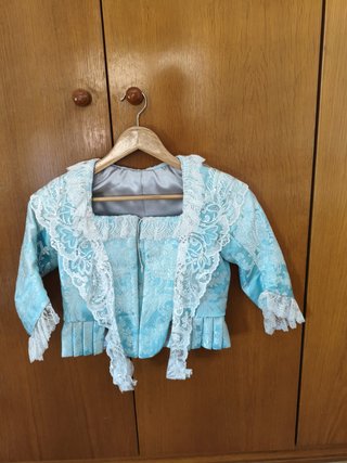 Traje Fallera Niña Azul y Plata