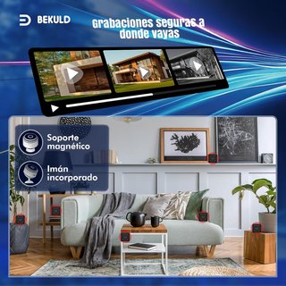 Cámara Espía Bekuld 2K WiFi Visión Nocturna