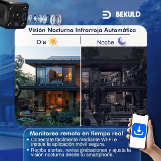 Cámara Espía Bekuld 2K WiFi Visión Nocturna