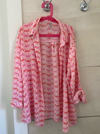 Camisa Stradivarius Flamencos Talla L