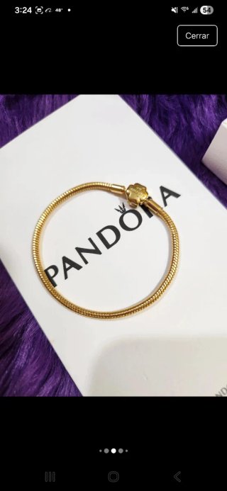 Pulsera Pandora Cierre Rosa Encantada Disney. 18cm