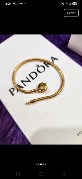 Pulsera Pandora Cierre Rosa Encantada Disney. 18cm